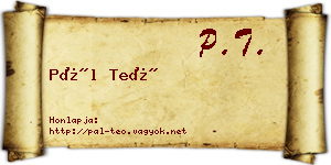 Pál Teó névjegykártya